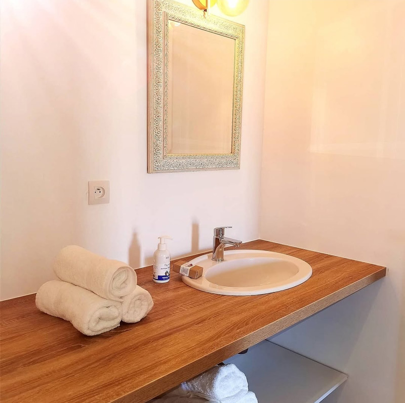 salle de bain privative de la chambre vigne